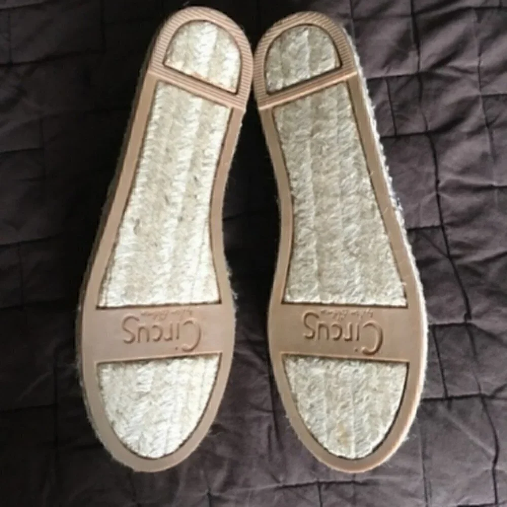 Sam Edelman Espadrilles Flats 9.5 NIB Leni French Fries Jute Travel Slip On